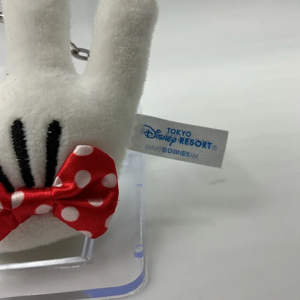 Disney‎ Tokyo Minnie Mouse Mini Hand Glove Shape Keychain Disneyland Japan